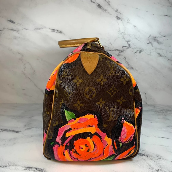 ❌❌ LOUIS VUITTON Monogram Roses Speedy 30 bag Stephen Sprouse vintage authentic - Picture 5 of 15